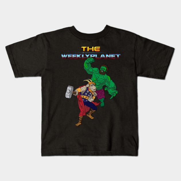 Weekly Planet: viking V monster Kids T-Shirt by Fergal_Quigley